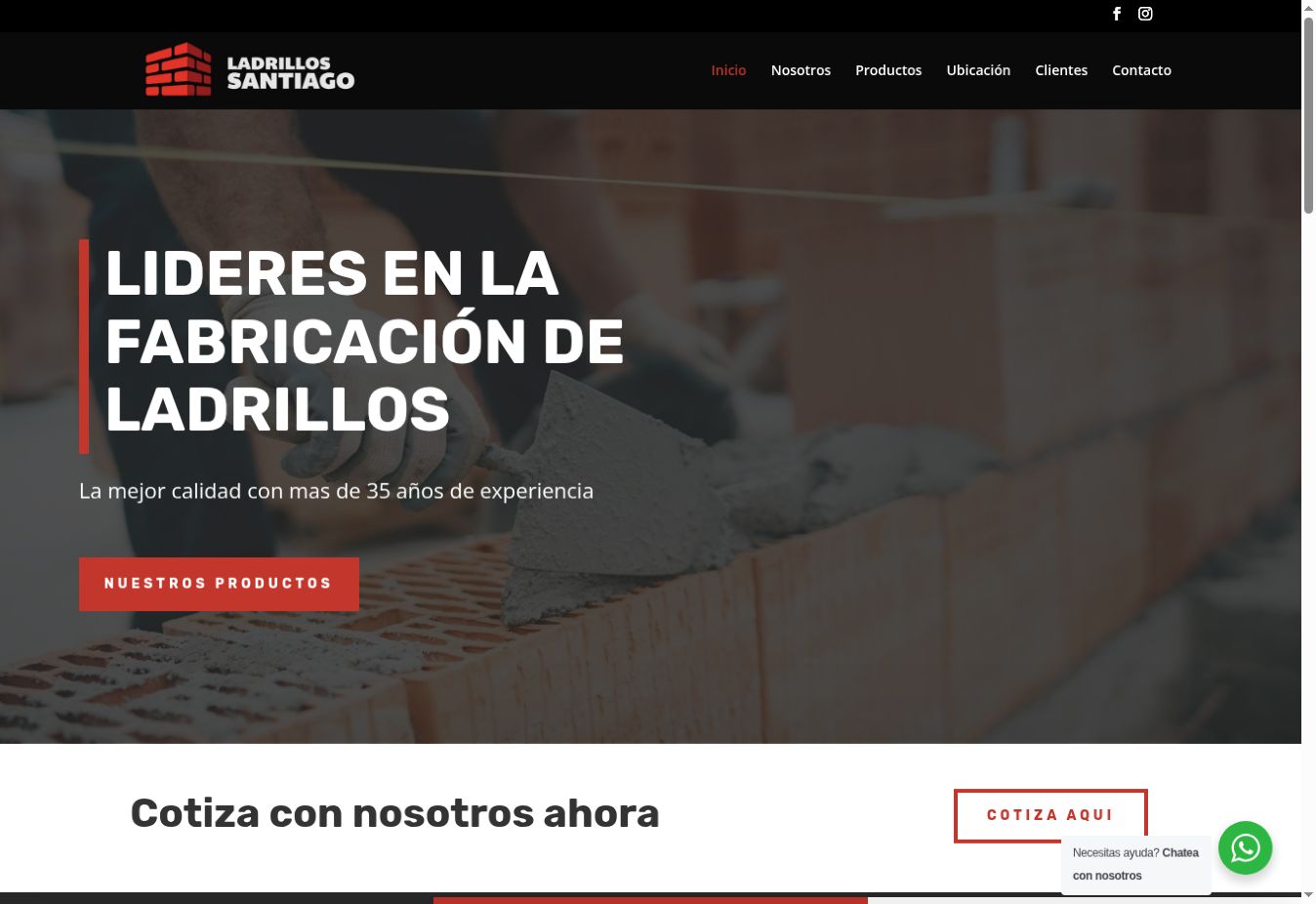 Sitio web Ladrillos Santiago