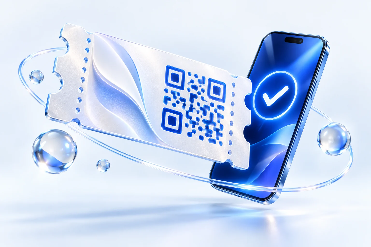 Ilustración 3D: Venta de entradas QR para eventos en Chile